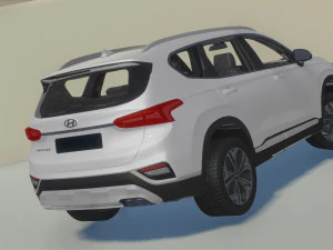 hyundai santa fe 2019 hiqh poly 3D Model