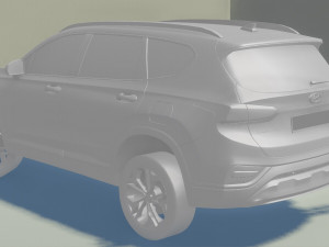 hyundai santa fe 2019 hiqh poly 3D 모델