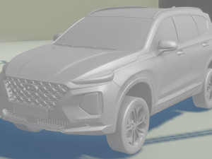 hyundai santa fe 2019 hiqh poly 3D 모델