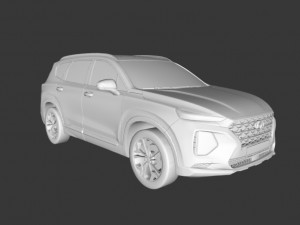 hyundai santa fe 2019 hiqh poly 3D 모델