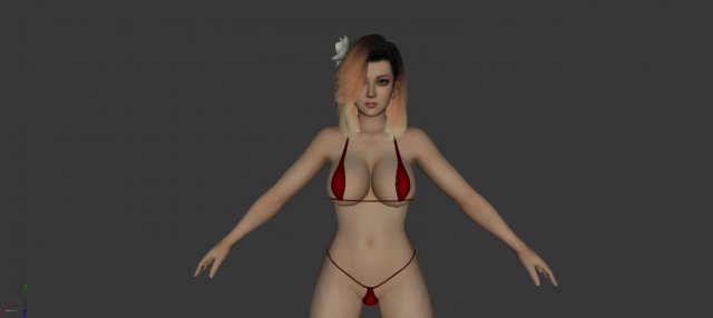 woman mg Model 3D .c4d .max .obj .3ds .fbx .stl .blend