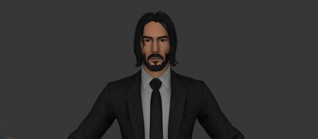 john wick hiqh poly Modelo 3D .c4d .max .obj .3ds .fbx .stl .blend 