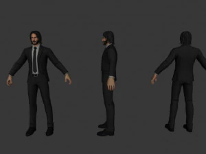 john wick hiqh poly 3D Model