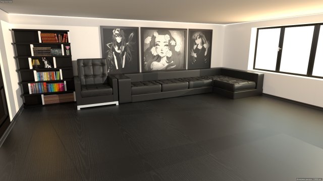 living room 3D Modell .c4d .max .obj .3ds .fbx .stl .blend