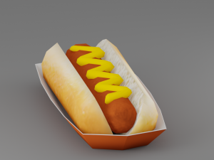 hot dog g06 3D 模型