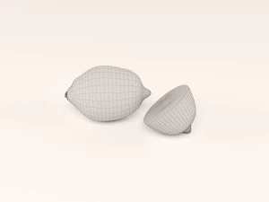 lemon with lemon slice 3D Model