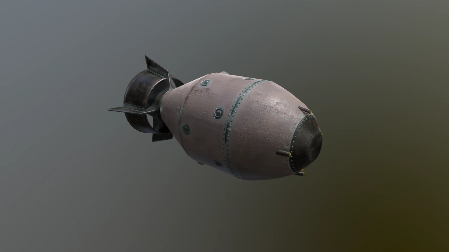 old atom bomb 3D Model .c4d .max .obj .3ds .fbx .stl .blend
