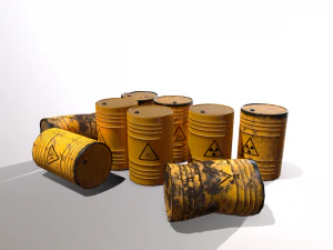 toxic waste barrels 3D Model