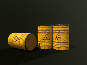 toxic waste barrels 3D Model