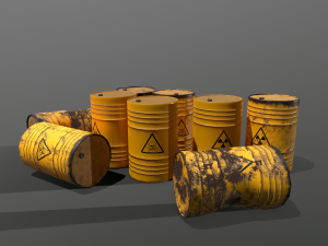 toxic waste barrels 3D Model