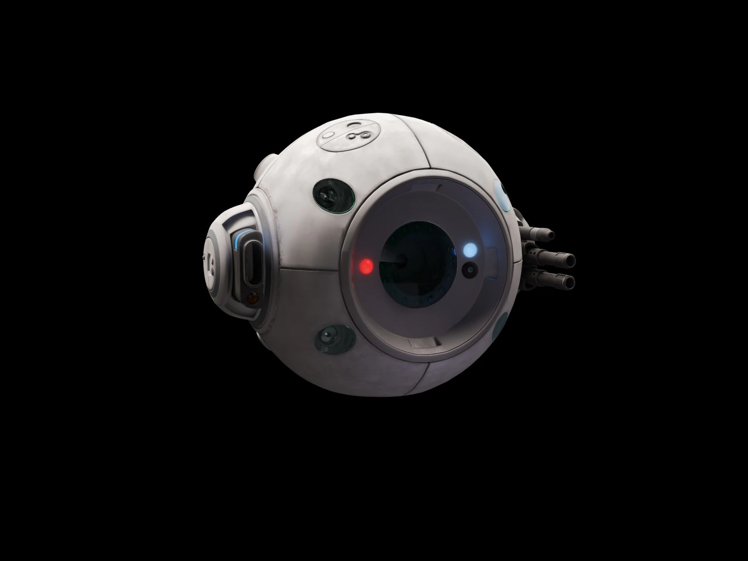 sci-fi battle drone 3D Model .c4d .max .obj .3ds .fbx .stl .blend 