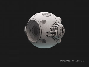 sci-fi battle drone 3Dモデル