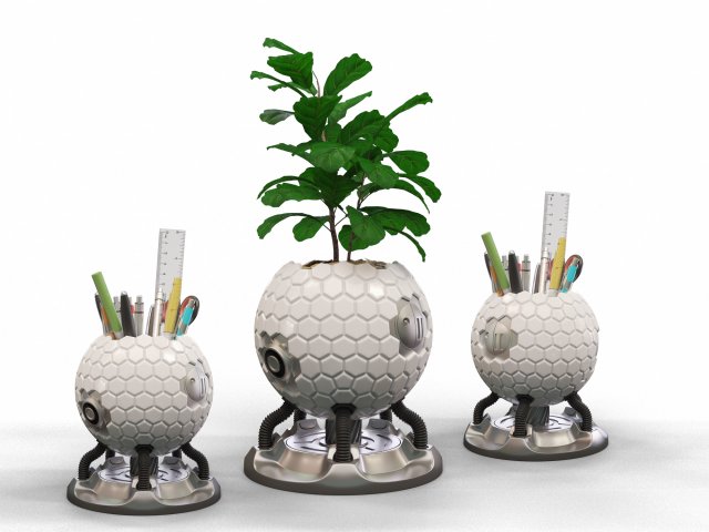 sci-fi pot Model do druku 3D .c4d .max .obj .3ds .fbx .stl .blend 