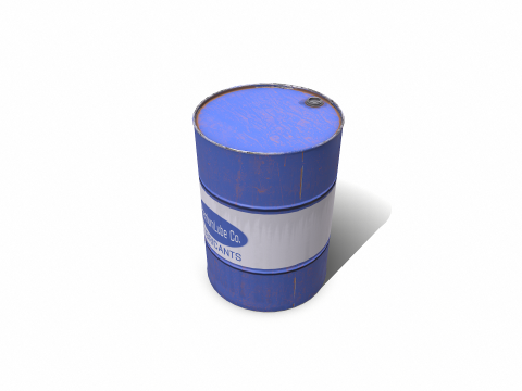 Barrel Low-poly 3D Model