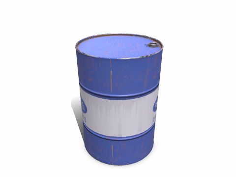 Barrel Low-poly 3D Model