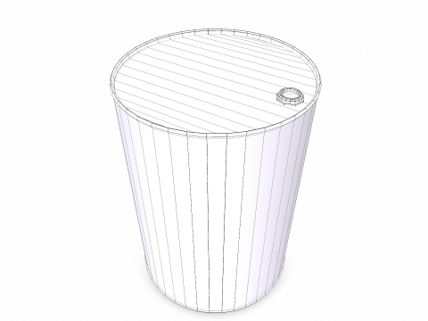 Barrel Low-poly 3D Model