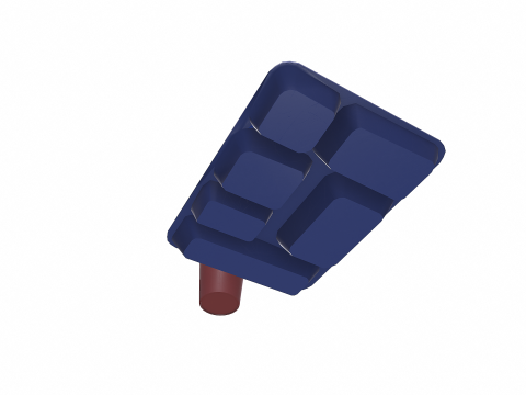 Prison Plastic Food Tray Low-poly PBR 3D Модель