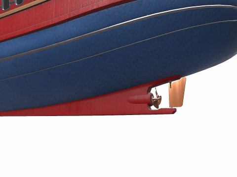 Fishing Boat 06 Low-poly PBR 3D Модель
