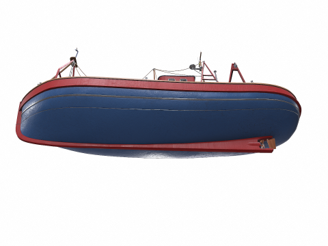 Fishing Boat 06 Low-poly PBR 3D Модель