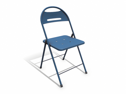 Old Metal Floding Chair Low-poly PBR 3D Модель