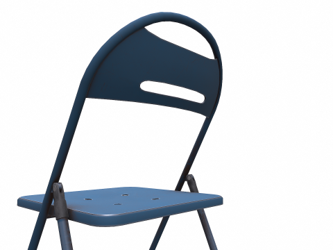 Old Metal Floding Chair Low-poly PBR 3D Модель