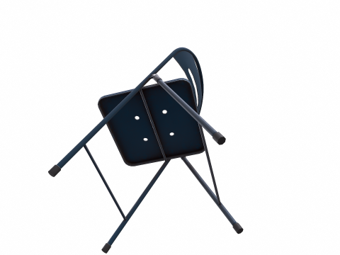 Old Metal Floding Chair Low-poly PBR 3D Модель