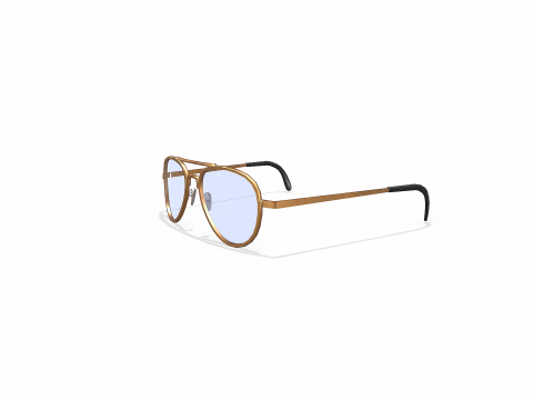 Old Vintage Sunglasses Low-poly PBR Modello 3D