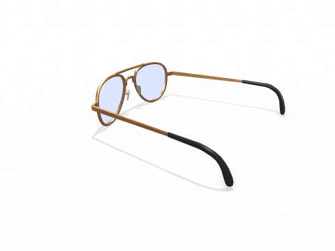 Old Vintage Sunglasses Low-poly PBR Modello 3D