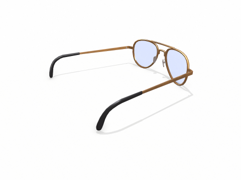 Old Vintage Sunglasses Low-poly PBR Modello 3D