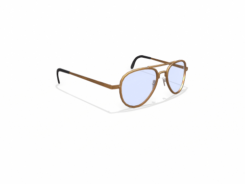 Old Vintage Sunglasses Low-poly PBR Modello 3D