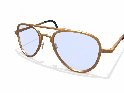 Old Vintage Sunglasses Low-poly PBR Modello 3D
