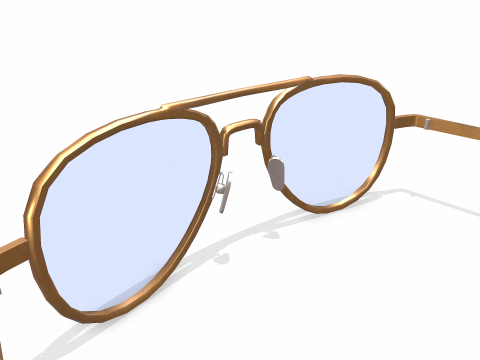 Old Vintage Sunglasses Low-poly PBR Modello 3D