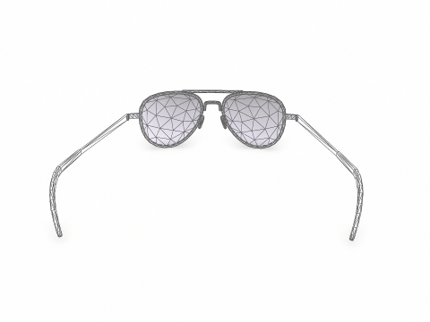 Old Vintage Sunglasses Low-poly PBR Modello 3D