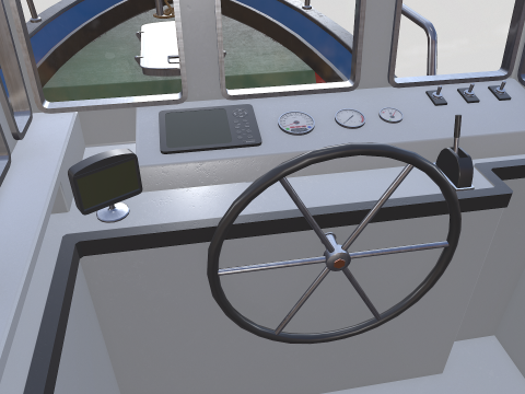 Small Boat Low-poly PBR Low-poly Modèle 3D