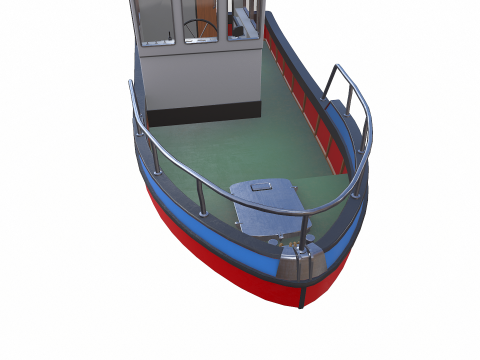 Small Boat Low-poly PBR Low-poly Modèle 3D