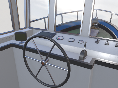 Small Boat Low-poly PBR Low-poly Modèle 3D