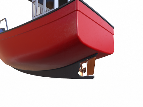 Small Boat Low-poly PBR Low-poly Modèle 3D