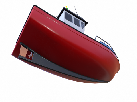 Small Boat Low-poly PBR Low-poly Modèle 3D
