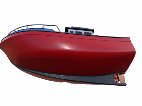 Small Boat Low-poly PBR Low-poly Modèle 3D