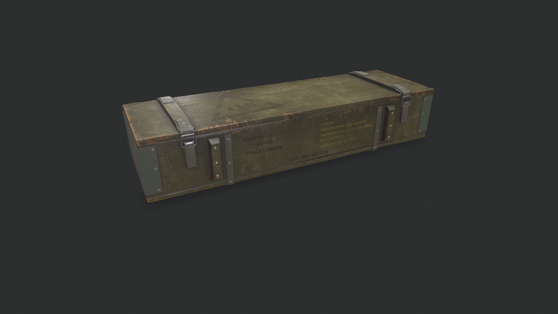 Weapon Crate Low-poly PBR Modèle 3D .c4d .max .obj .3ds .fbx .stl .blend 