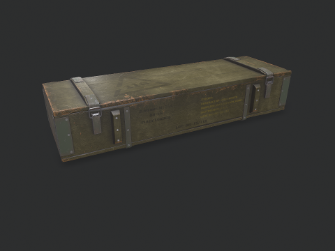 Weapon Crate Low-poly PBR Modello 3D