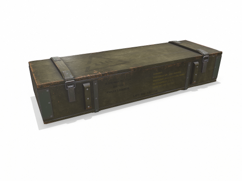 Weapon Crate Low-poly PBR Modèle 3D