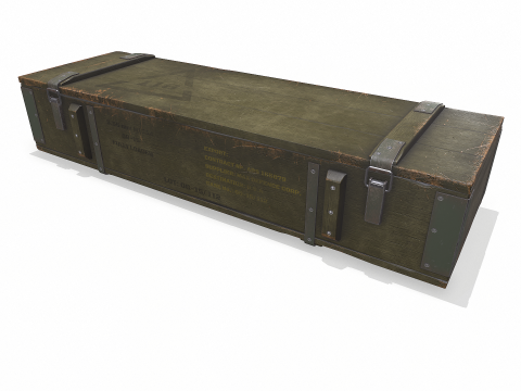 Weapon Crate Low-poly PBR Modèle 3D