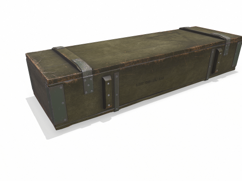 Weapon Crate Low-poly PBR Modèle 3D