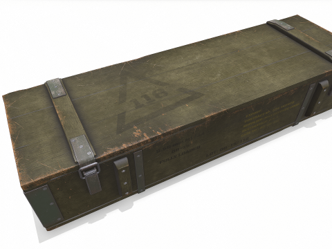 Weapon Crate Low-poly PBR Modèle 3D