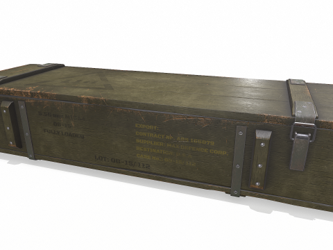Weapon Crate Low-poly PBR Modèle 3D