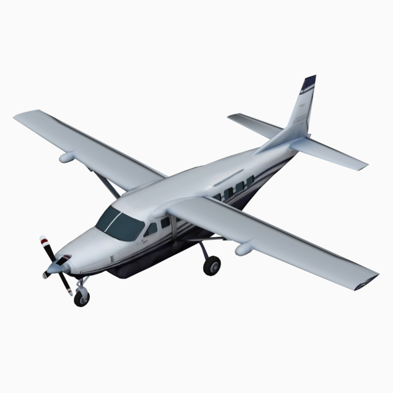 Cessna 208 Caravan 3D 모델 .c4d .max .obj .3ds .fbx .stl .blend