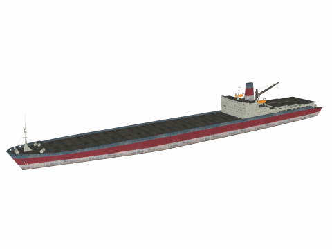 Container Ship Low-Poly 3D Модель