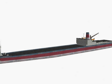 Container Ship Low-Poly Model 3D