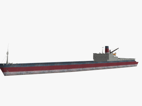 Container Ship Low-Poly Model 3D